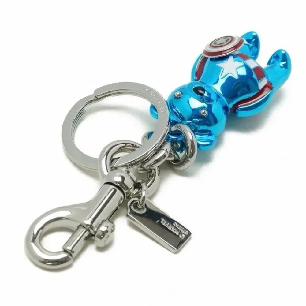 Coach Marvel‎ Captain America Bear Bag Charm Keychain NWT